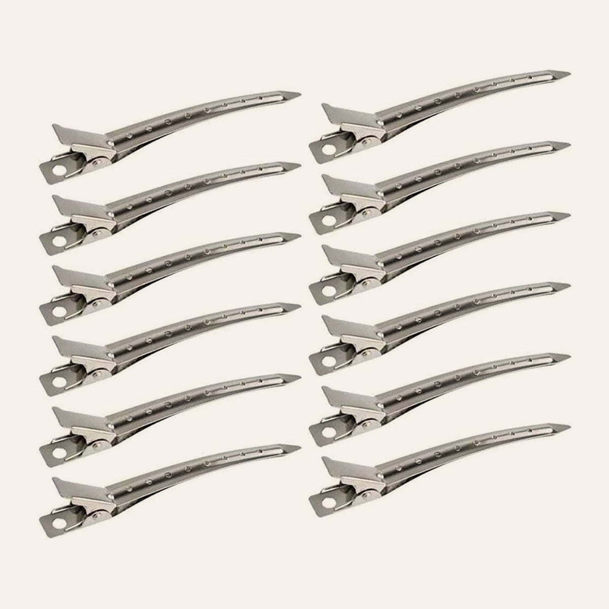 Pinces à bec de canard en métal, lot de 12