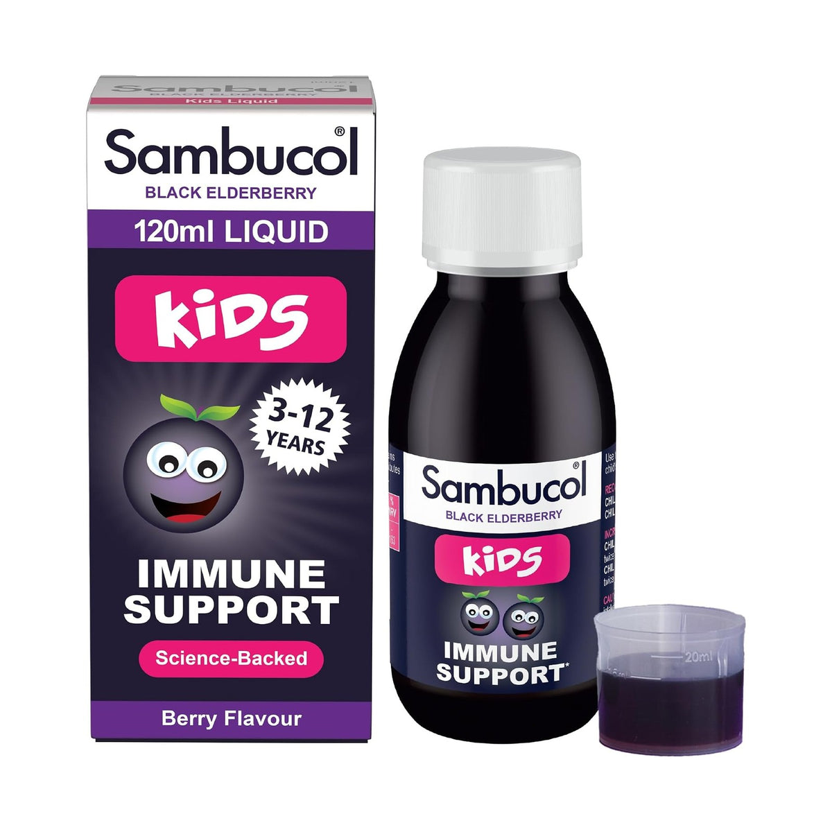 Sambucol Kids sirop de sureau noir et vitamine C, 3 à 12 ans, 120 ml