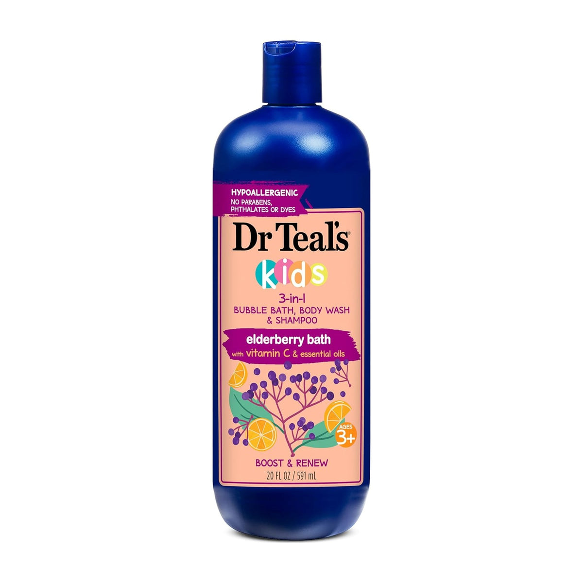 Dr Teal's Kids 3-en-1 sureau et vitamine C 591 ml