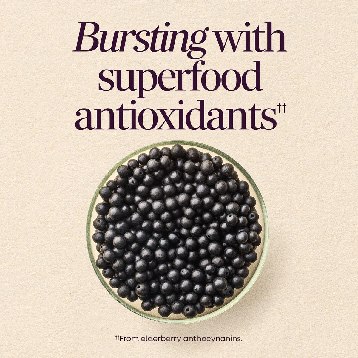 Nature's Way Sambucus gommes au sureau enfants avec zinc, vitamines C et D3, 60 gommes