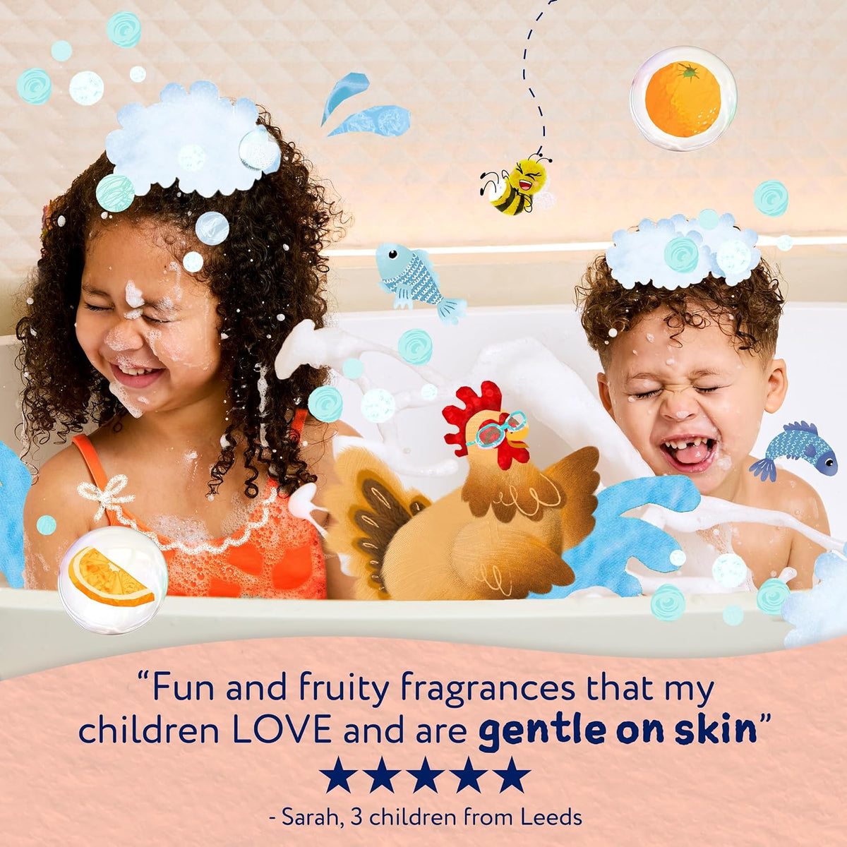 Childs Farm gel lavant, enfants dans le bain