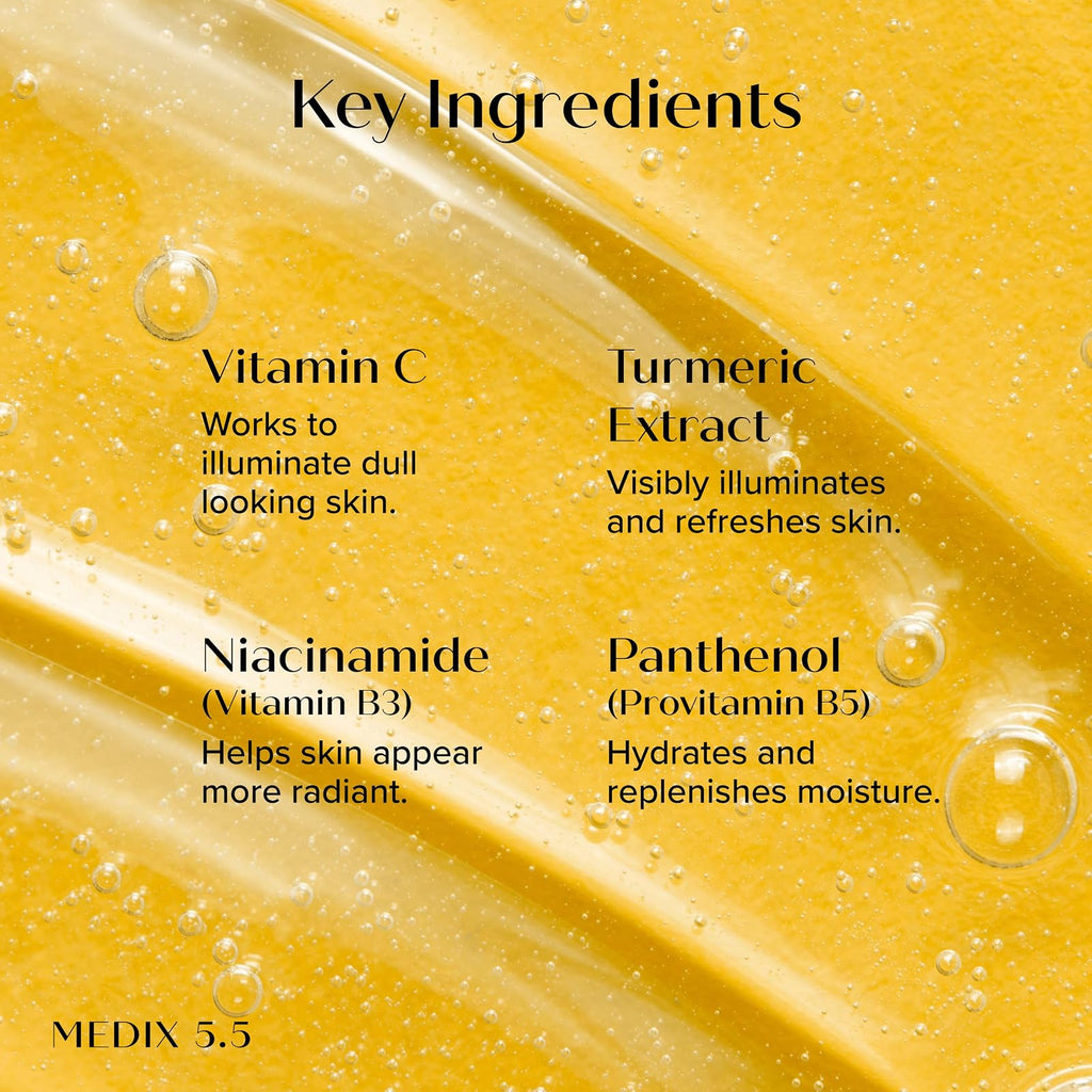 Medix 5.5 gel douche éclat vitamine C et niacinamide, 444 ml