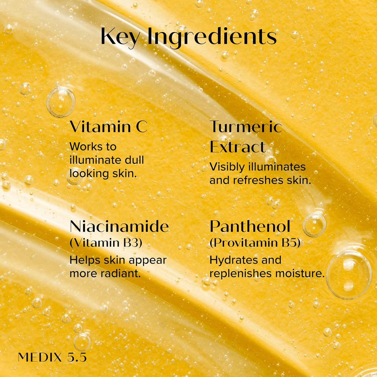 Medix 5.5 gel douche éclat vitamine C et niacinamide, 444 ml