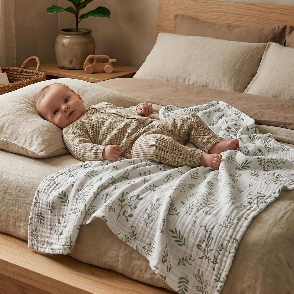 Lyrichom Baby maxi langes en mousseline, lot de 3 (97 x 102 cm)