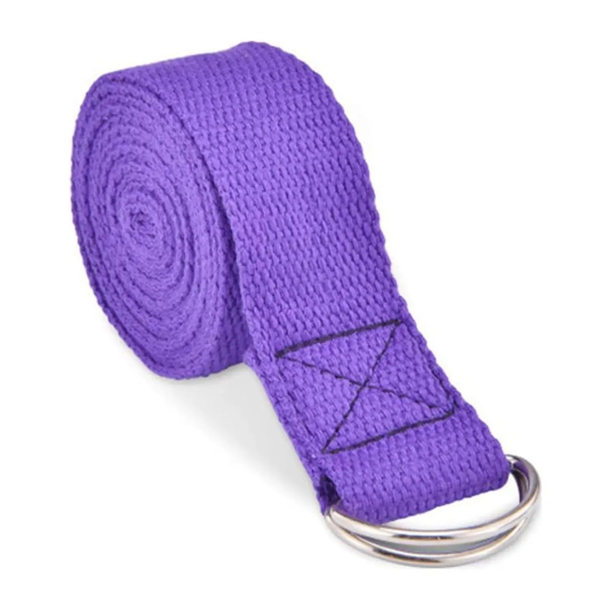 Sangle de yoga et Pilates en coton à boucle en D, photo du produit seul sur fond blanc