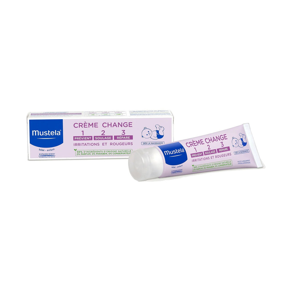 Tube de crème change Mustela 1 2 3 de 108 g pour la peau de bébé, photo du produit seul