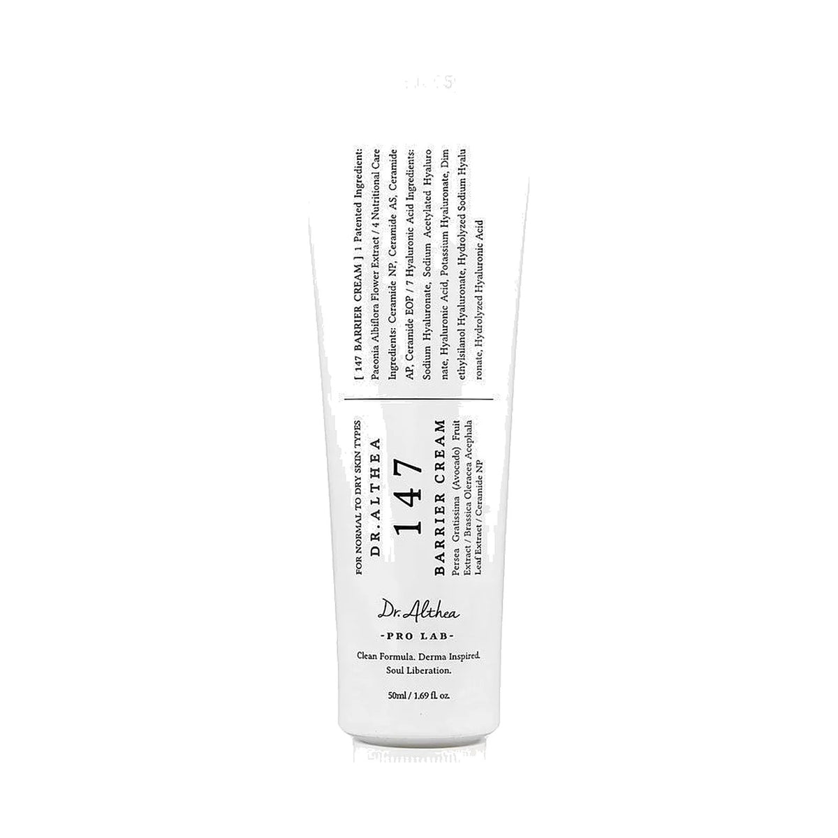 Dr.Althea 147 Barrier Cream, pot de crème barrière, vu de face sur fond neutre, emballage et étiquette visibles