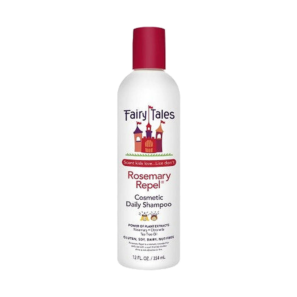 Fairy Tales Rosemary Repel Shampoo 12 oz, flacon de shampoing pour enfants, vu de face sur fond neutre