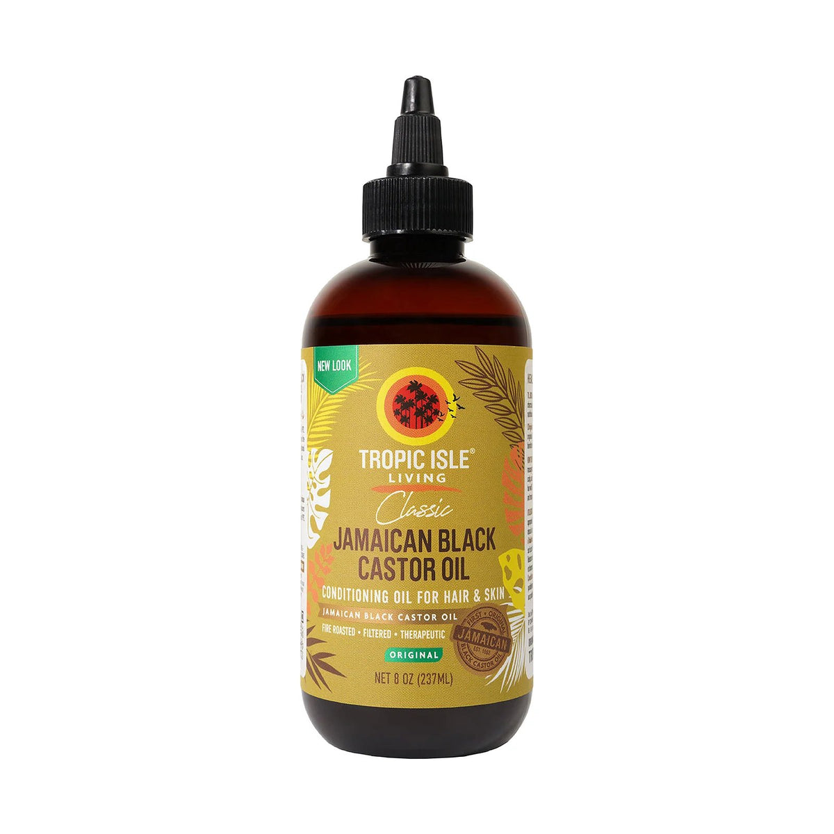 Flacon d'huile de ricin noire de Jamaïque Tropic Isle Living de 8 oz pour cheveux secs, photo produit