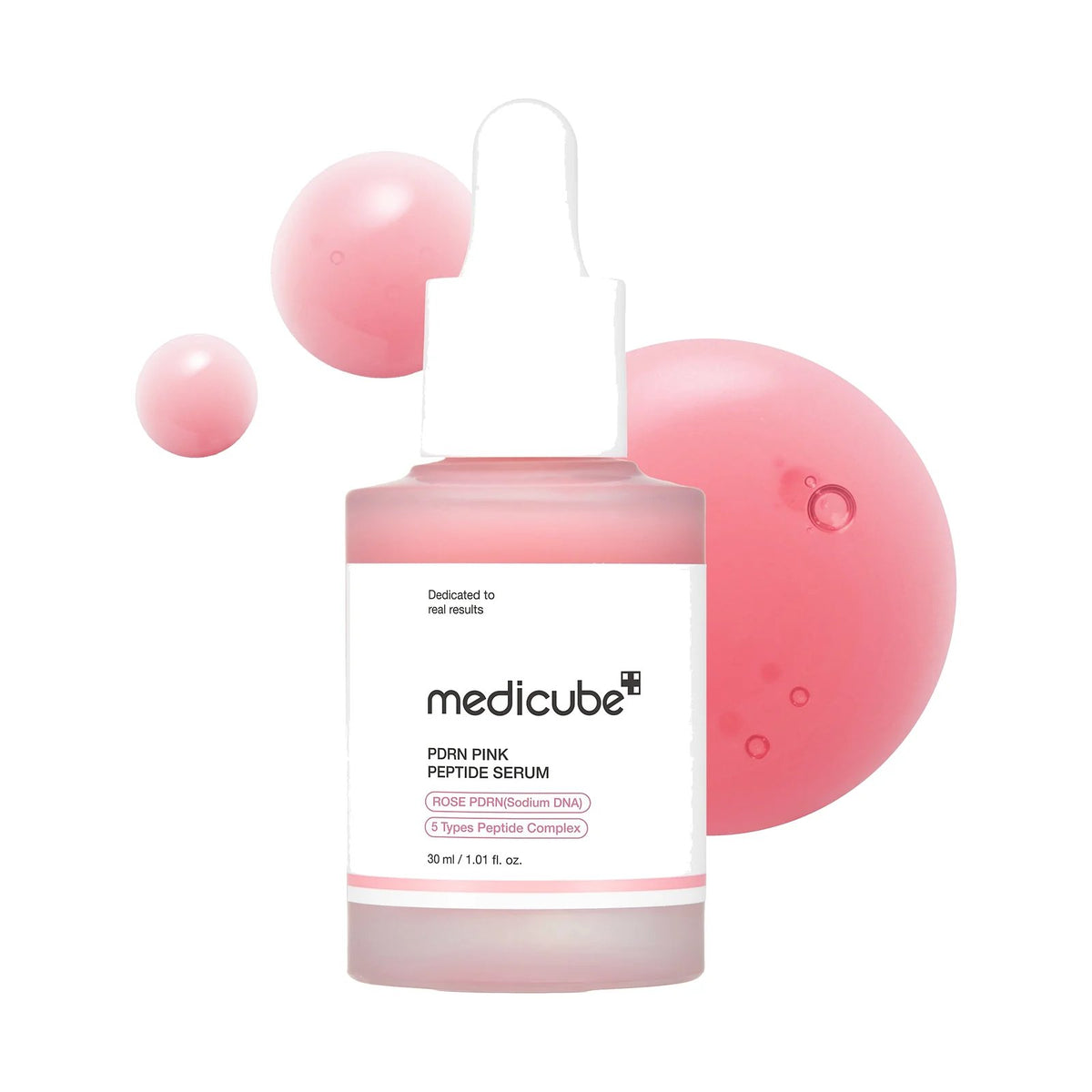 Sérum Medicube PDRN Pink Peptide, flacon de 30 ml, photo du produit seul, vue de face