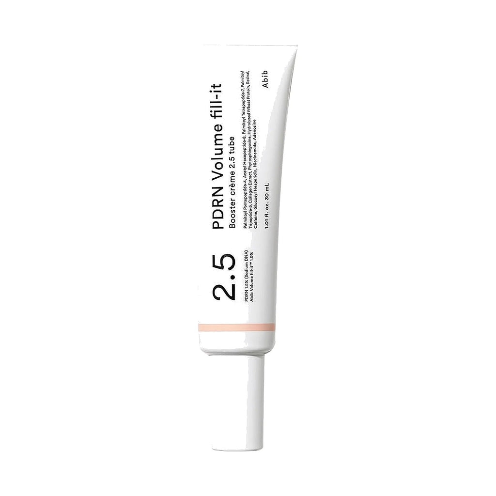 Crème Abib PDRN Volume Fill-it Booster Crème 2.5 Tube 30 ml, tube seul sur fond blanc