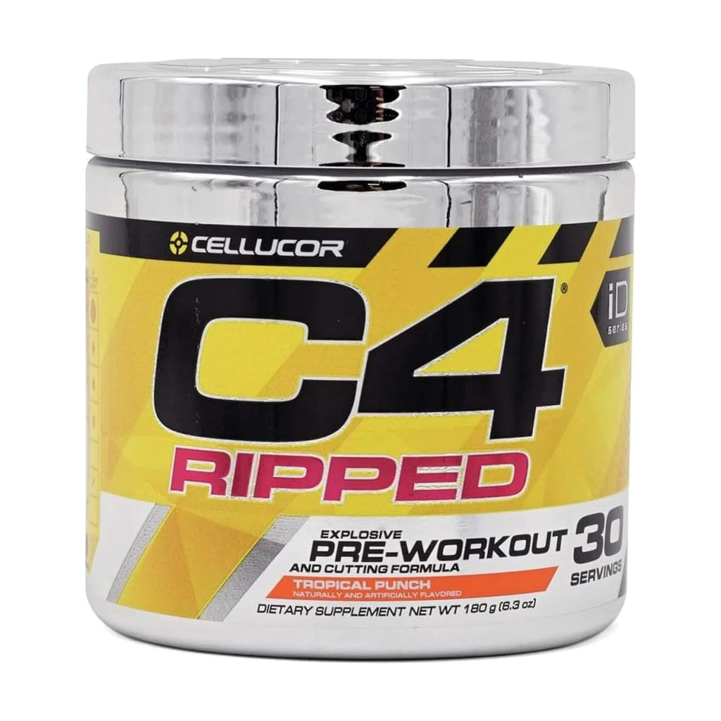 Cellucor C4 Ripped pré-workout punch tropical 30 doses, photo du produit seul sur fond blanc