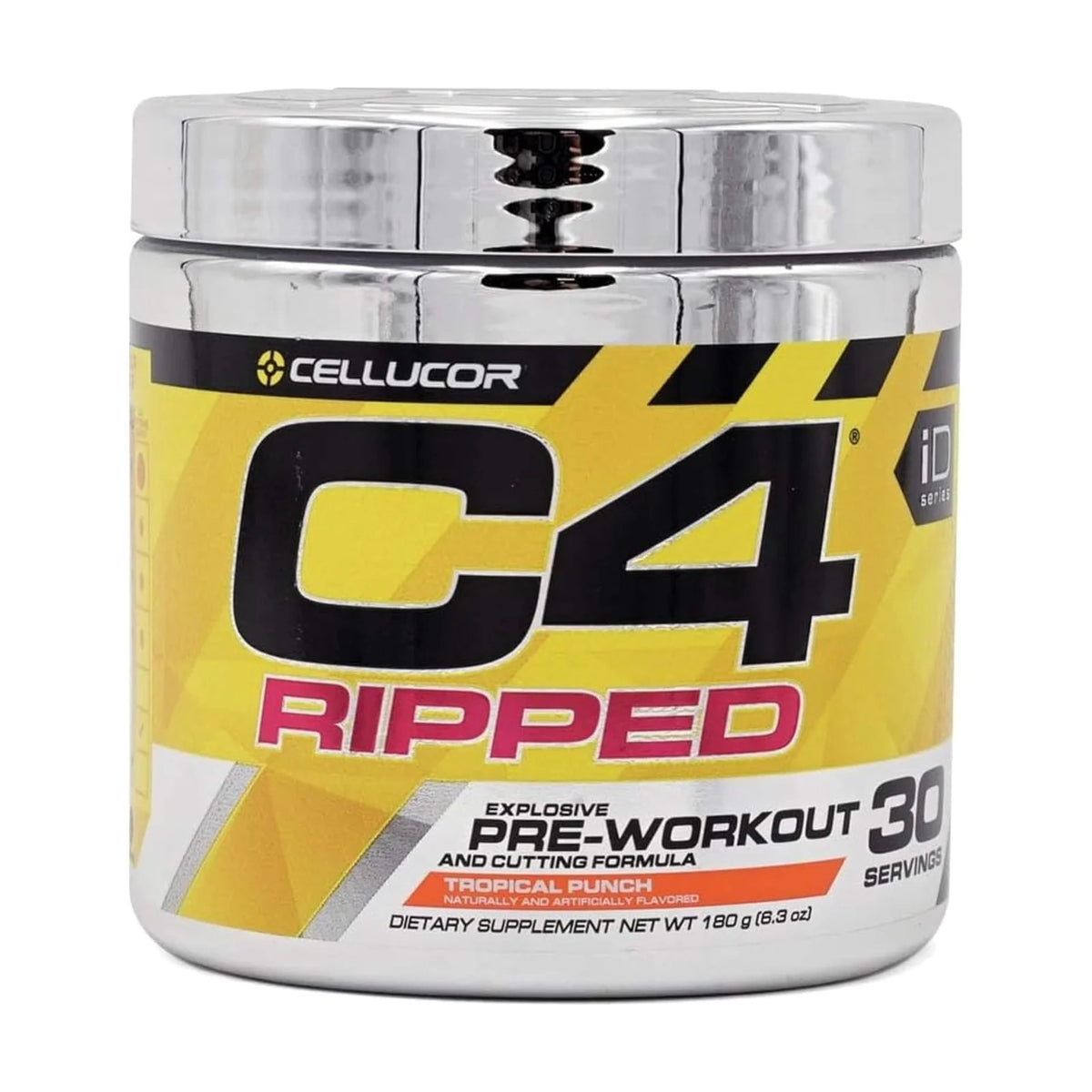 Cellucor C4 Ripped pré-workout punch tropical 30 doses, photo du produit seul sur fond blanc