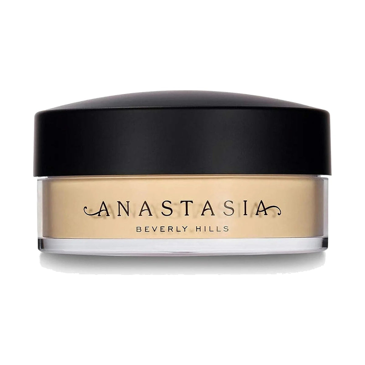 Poudre libre Anastasia Beverly Hills Loose Setting Powder 25 g, teinte Banana, sur fond blanc