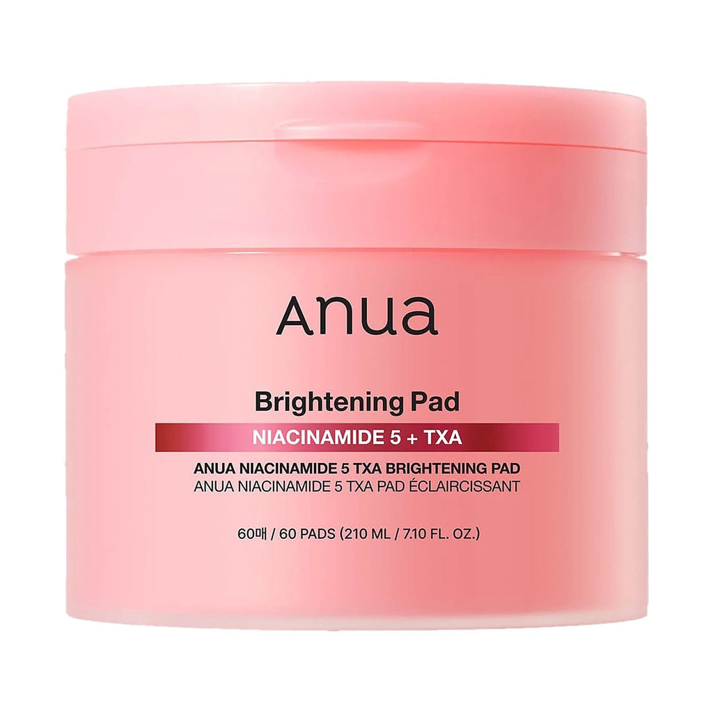 Disques Anua Niacinamide 5 TXA Brightening Pad 60 disques, pot seul sur fond blanc