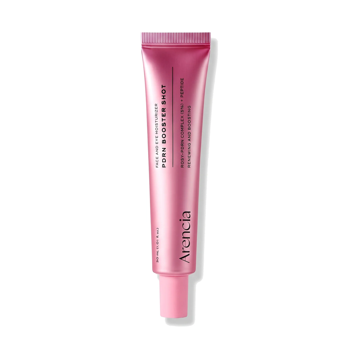 Sérum Arencia PDRN Booster Shot 30 ml, tube seul sur fond blanc