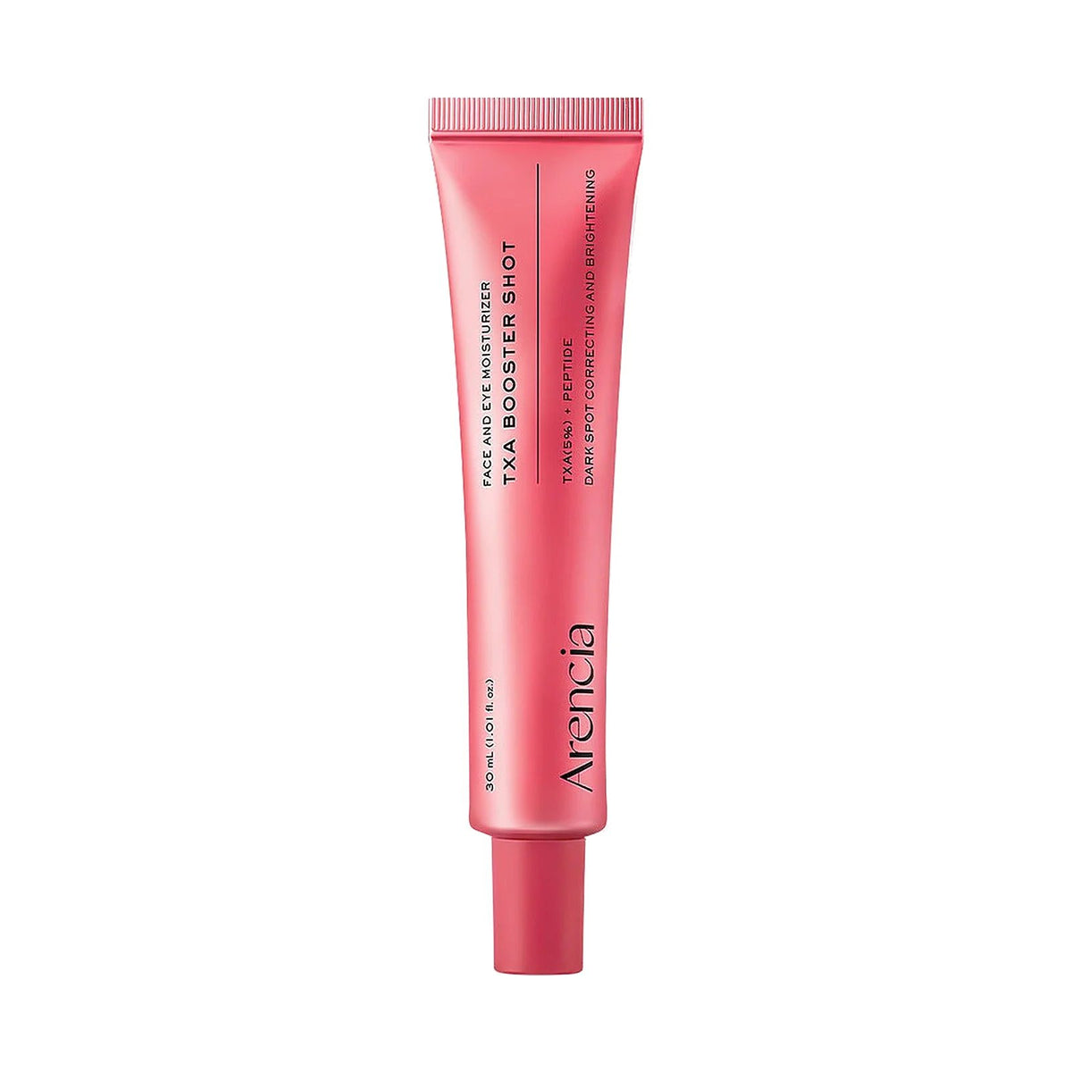 Sérum Arencia TXA Booster Shot 30 ml, tube seul sur fond blanc