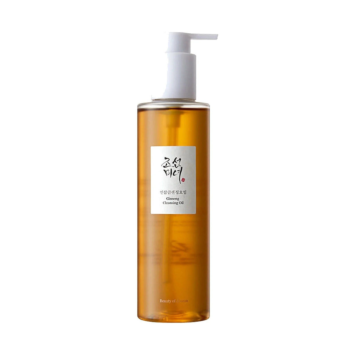 Huile démaquillante Beauty of Joseon Ginseng Cleansing Oil 210 ml, flacon pompe seul sur fond blanc