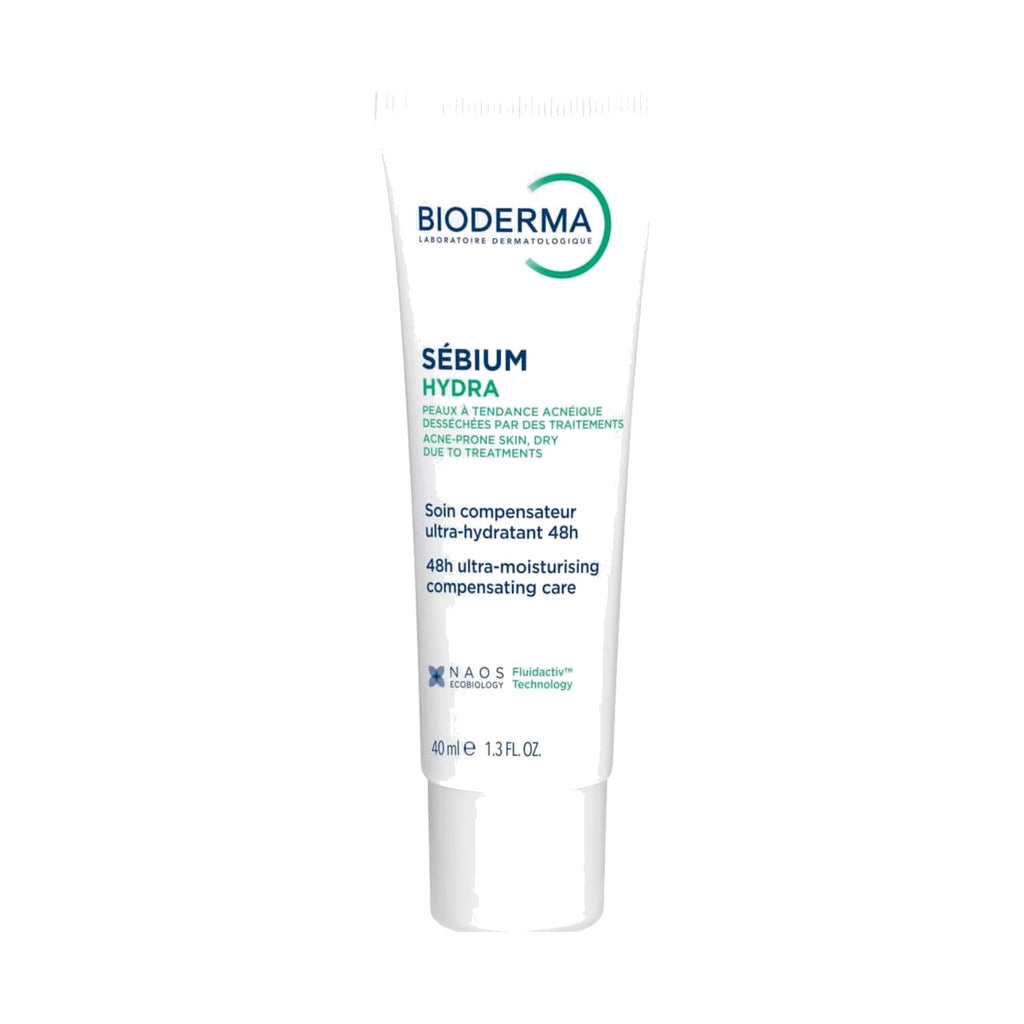 Bioderma Sébium Hydra 40 ml, tube seul sur fond blanc