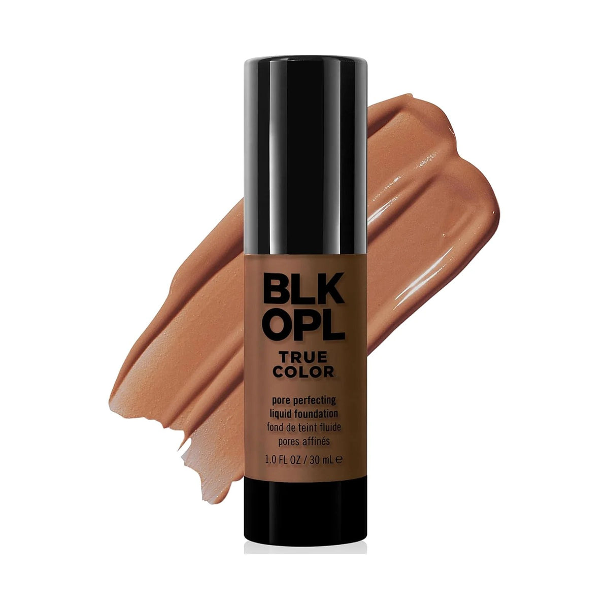 Fond de teint Black Opal True Color Pore Perfecting 30 ml, teinte 08 Au Chocolat, sur fond blanc