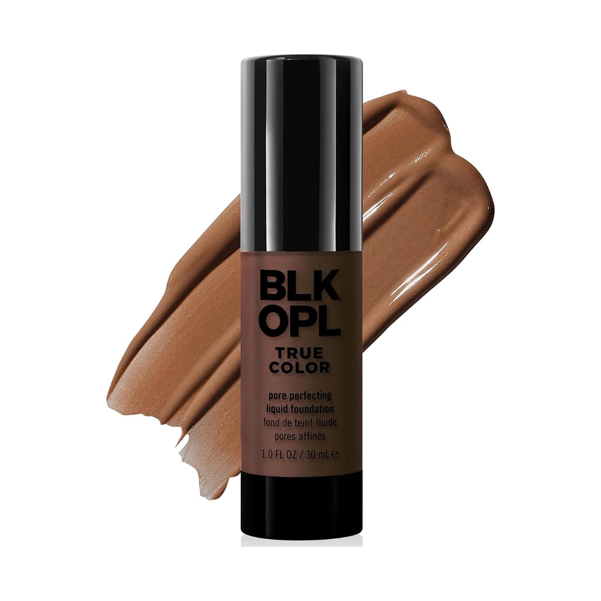Fond de teint Black Opal True Color Pore Perfecting 30 ml, teinte Black Walnut, sur fond blanc