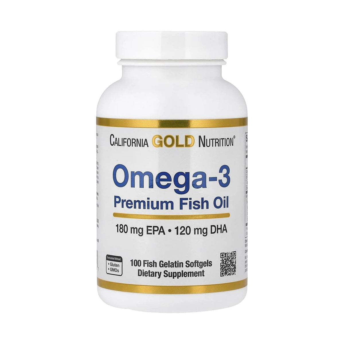 California Gold Nutrition Oméga-3 huile de poisson 100 capsules molles