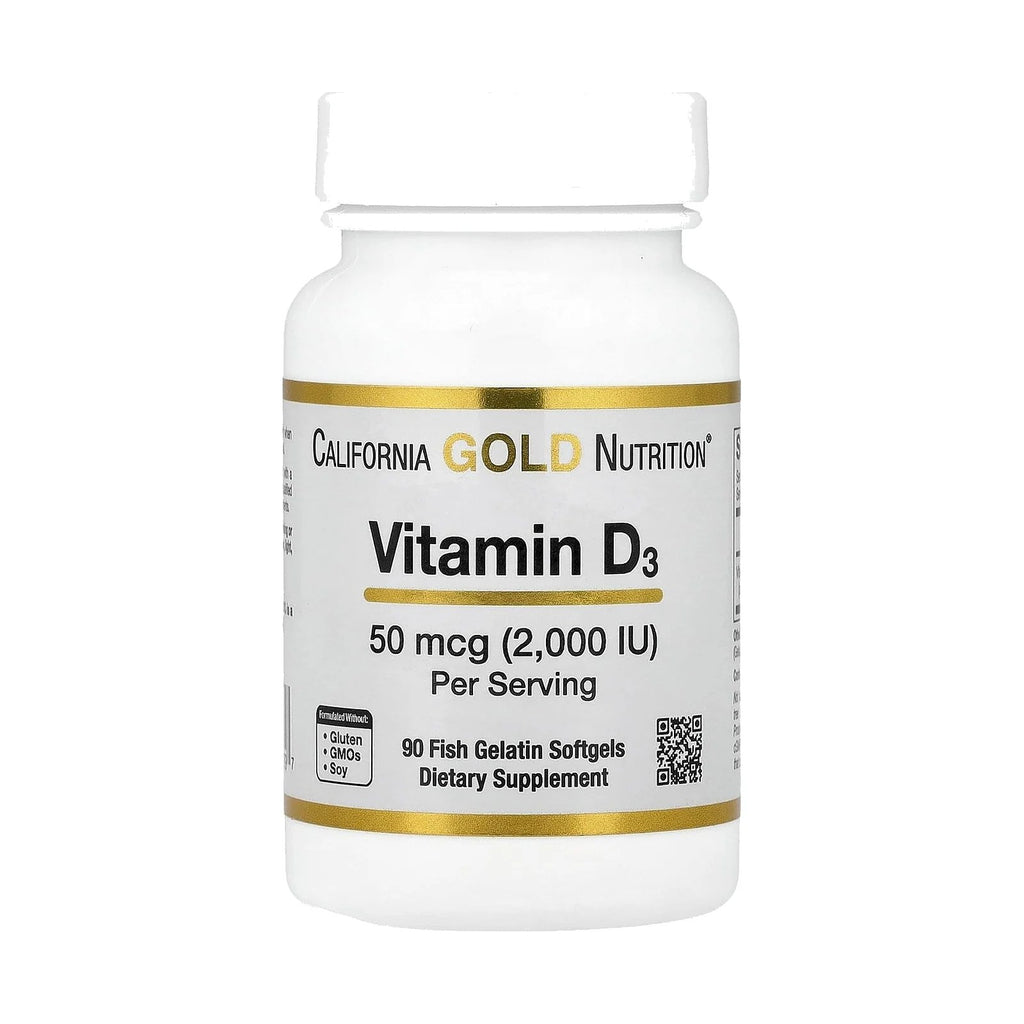 California Gold Nutrition Vitamine D3 2 000 UI 90 capsules molles