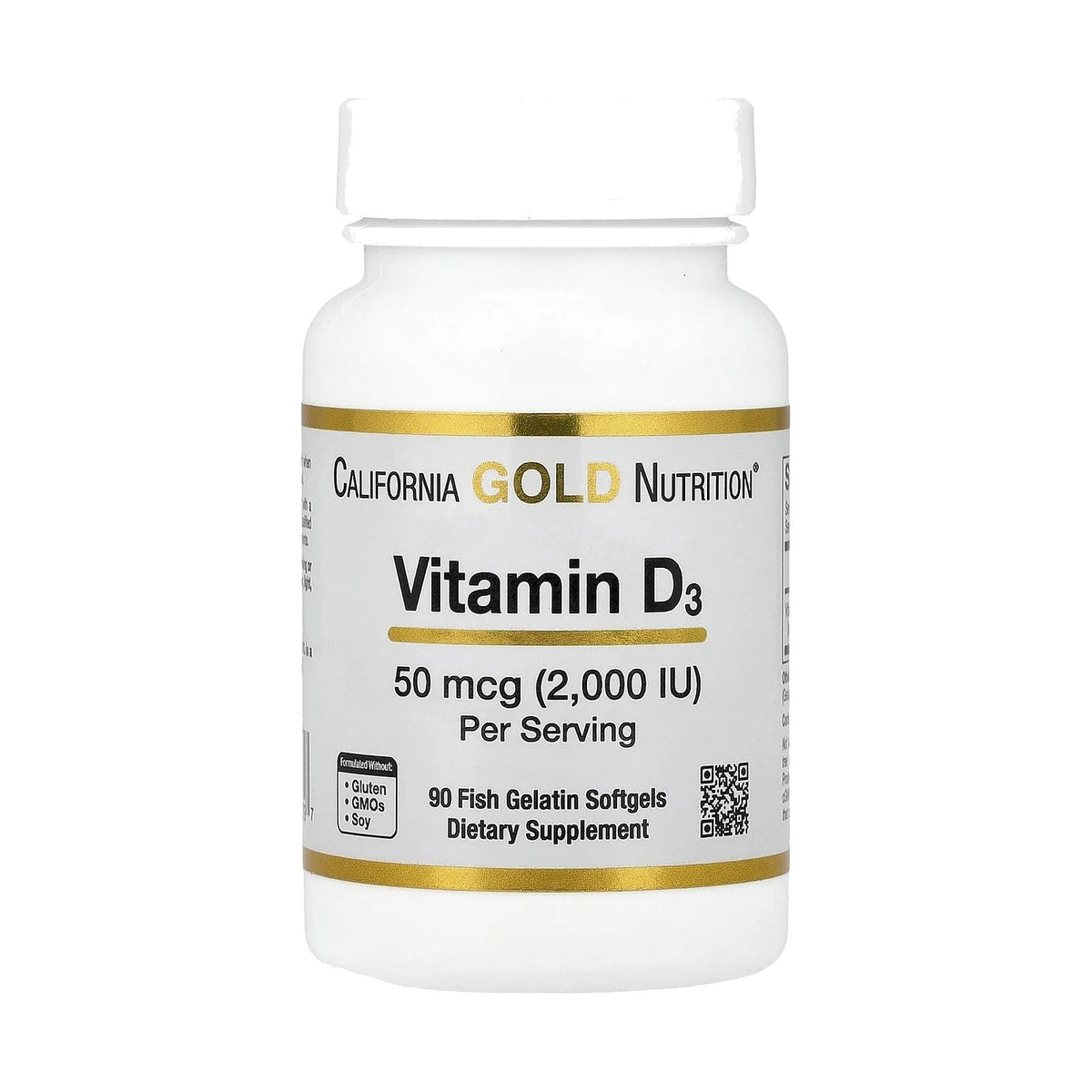 California Gold Nutrition Vitamine D3 2 000 UI 90 capsules molles
