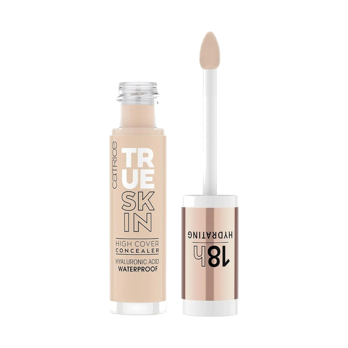 Anticernes Catrice True Skin High Cover 4,5 ml, teinte 010 Cool Cashmere, sur fond blanc
