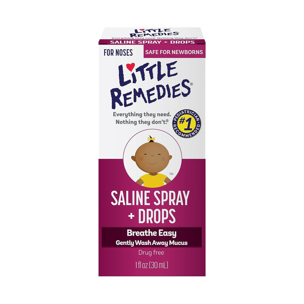 Little Remedies Little Noses sérum physiologique en spray et gouttes, 30 ml
