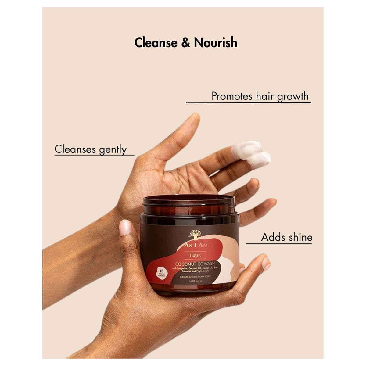 As I Am Coconut CoWash après-shampooing lavant 454 g