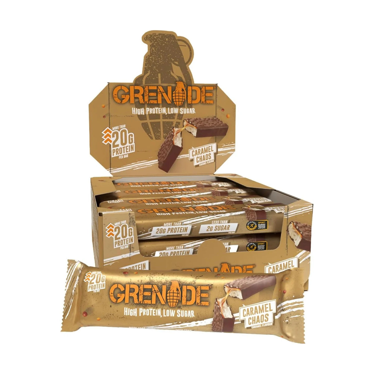Grenade barre protéinée, boîte de 12