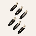 Pinces à cheveux sans pli, noires, lot de 6