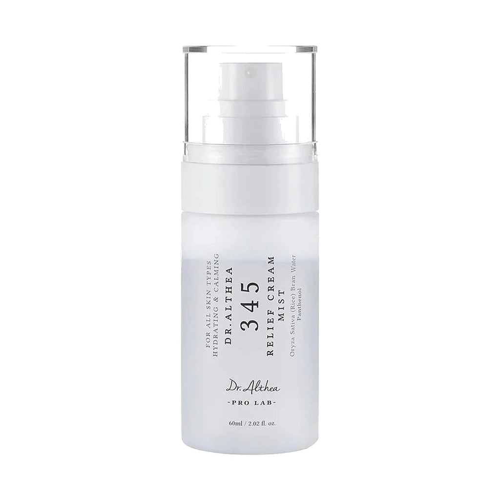 Brume Dr.Althea 345 Relief Cream Mist 60 ml, flacon spray seul sur fond blanc