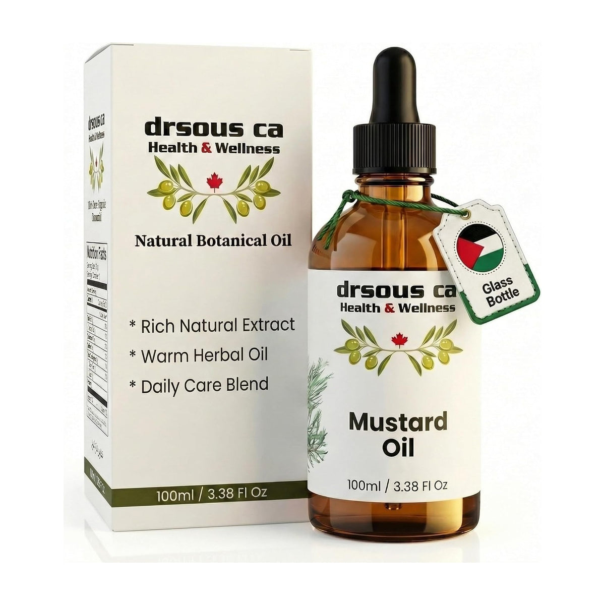Drsous Huile de moutarde pure pressée à froid 100 ml