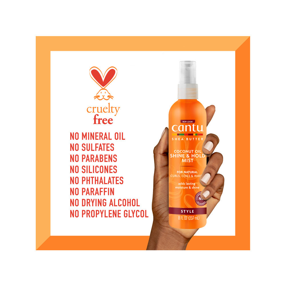 Cantu Shine & Hold brume de finition coco 237 ml