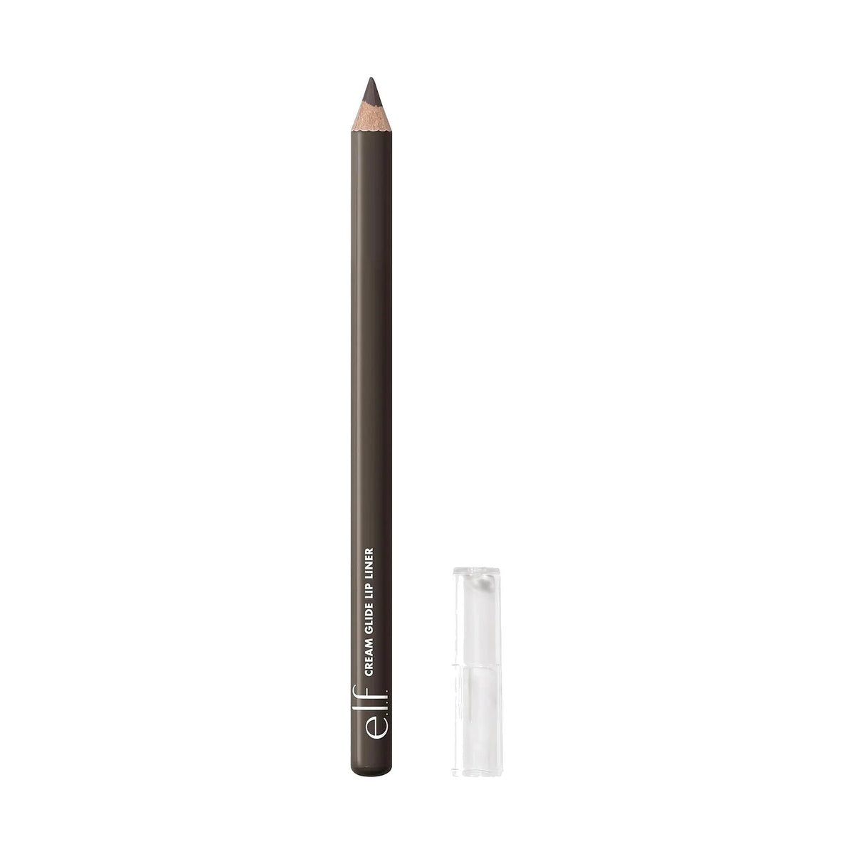 Crayon à lèvres e.l.f. Cream Glide Lip Liner, teinte Doppio Espresso, sur fond blanc