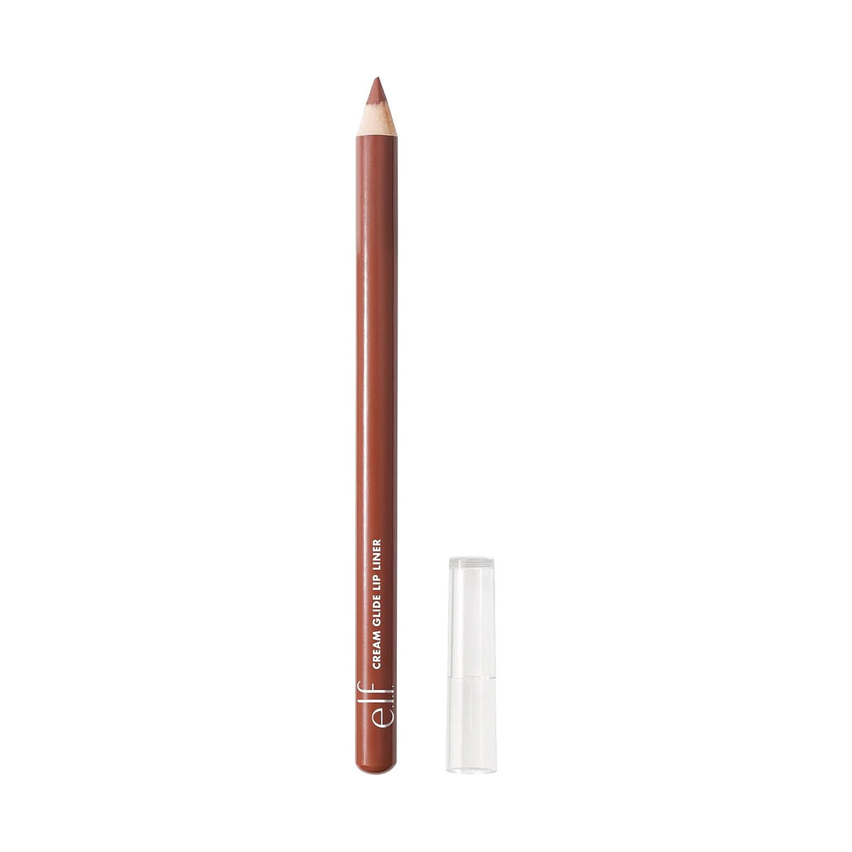 Crayon à lèvres e.l.f. Cream Glide Lip Liner, teinte Mauve Aside, sur fond blanc