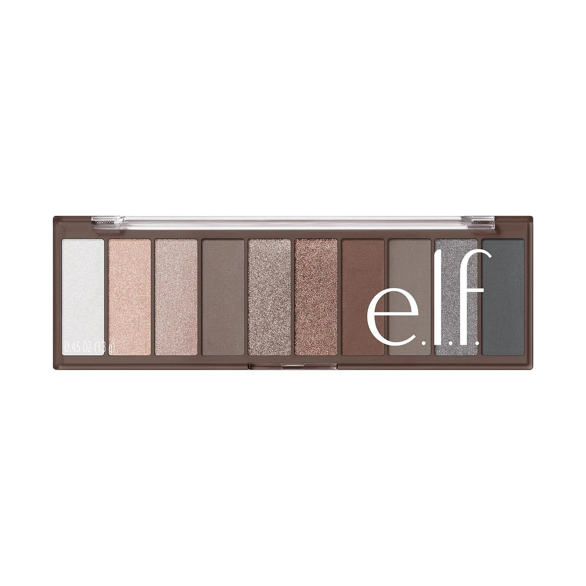 Palette e.l.f. Perfect 10 ouverte, teinte Everyday Smoky, sur fond blanc