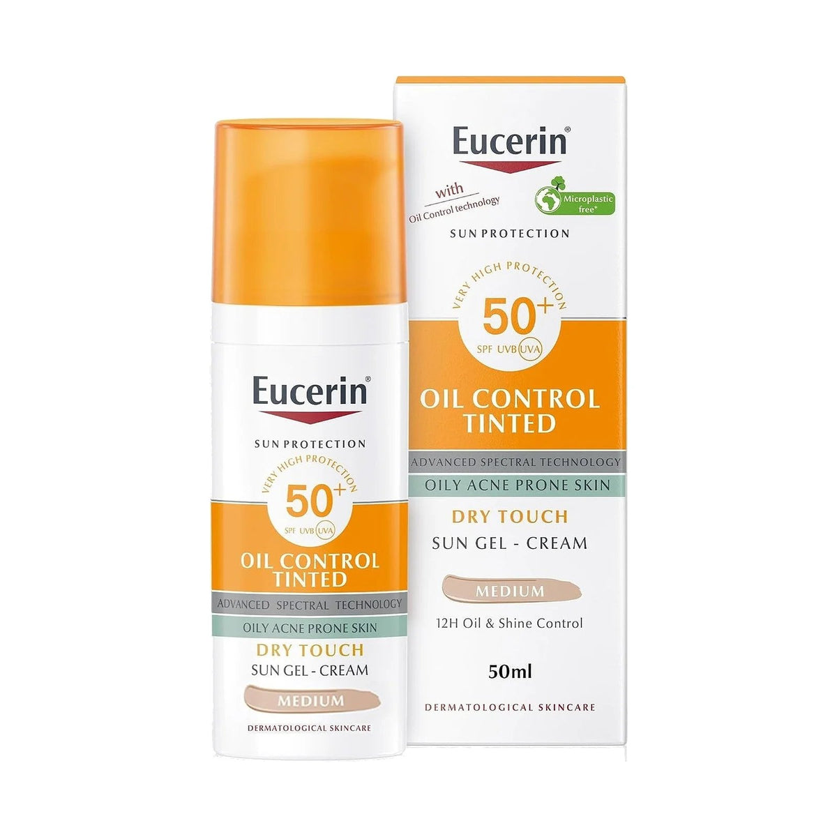 Eucerin Sun Oil Control gel-crème toucher sec SPF 50+ 50 ml