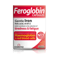 Boîte de complément Vitabiotics Feroglobin, fer avec vitamines C et B12 en gélules, photo du produit