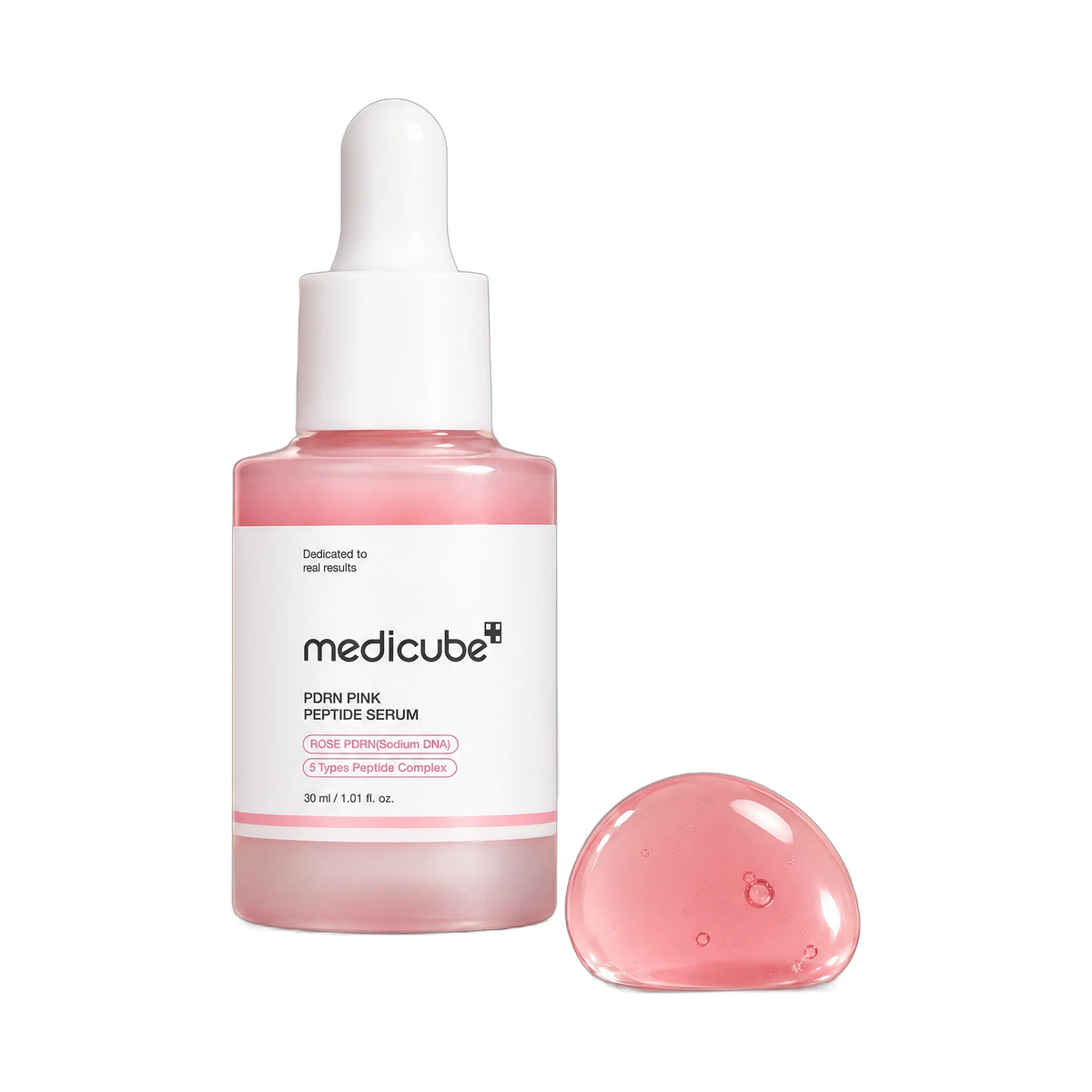 Sérum Medicube PDRN Pink Peptide 30 ml, deuxième vue du flacon et de son emballage