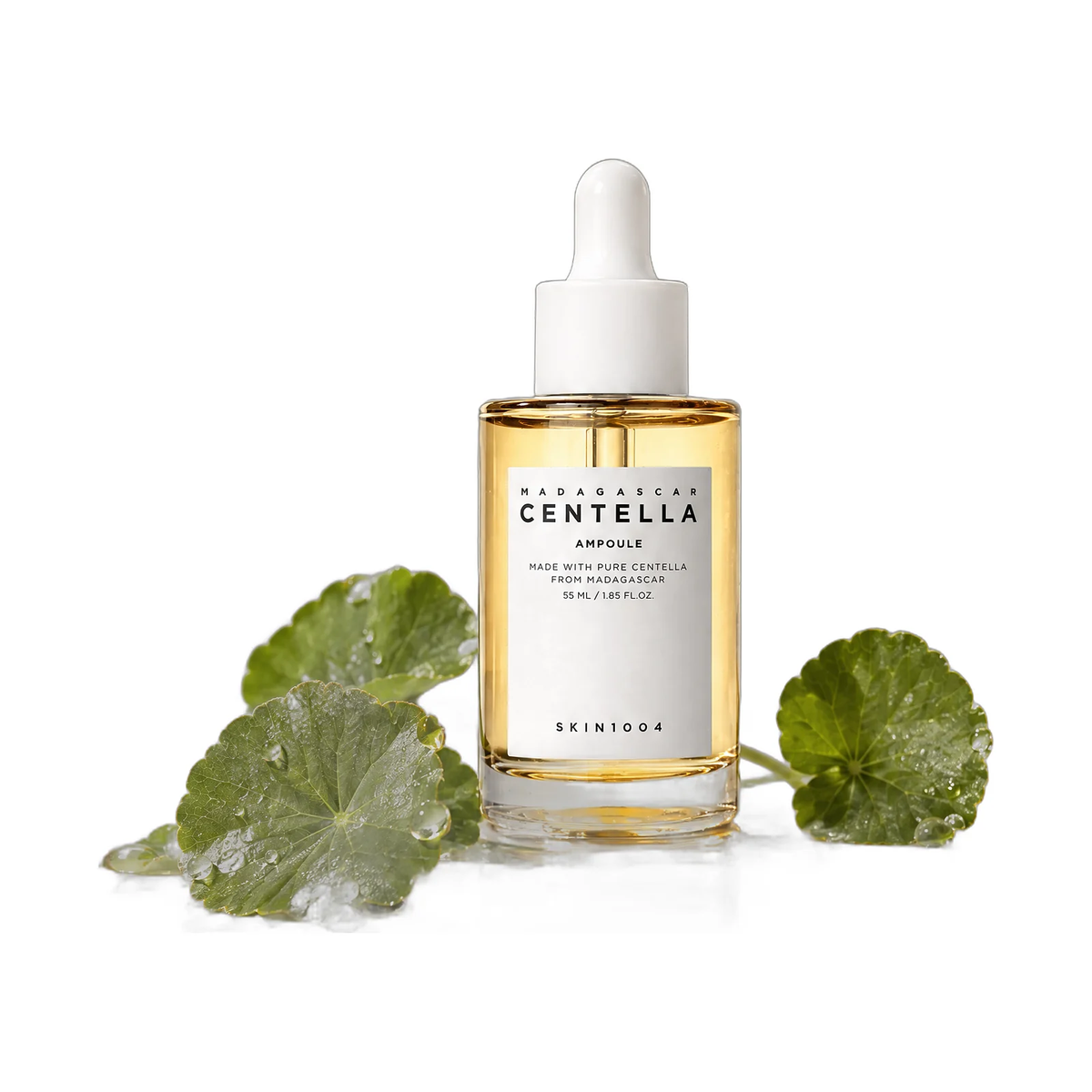 Ampoule SKIN1004 Madagascar Centella 55 ml, deuxième vue du flacon et de son emballage