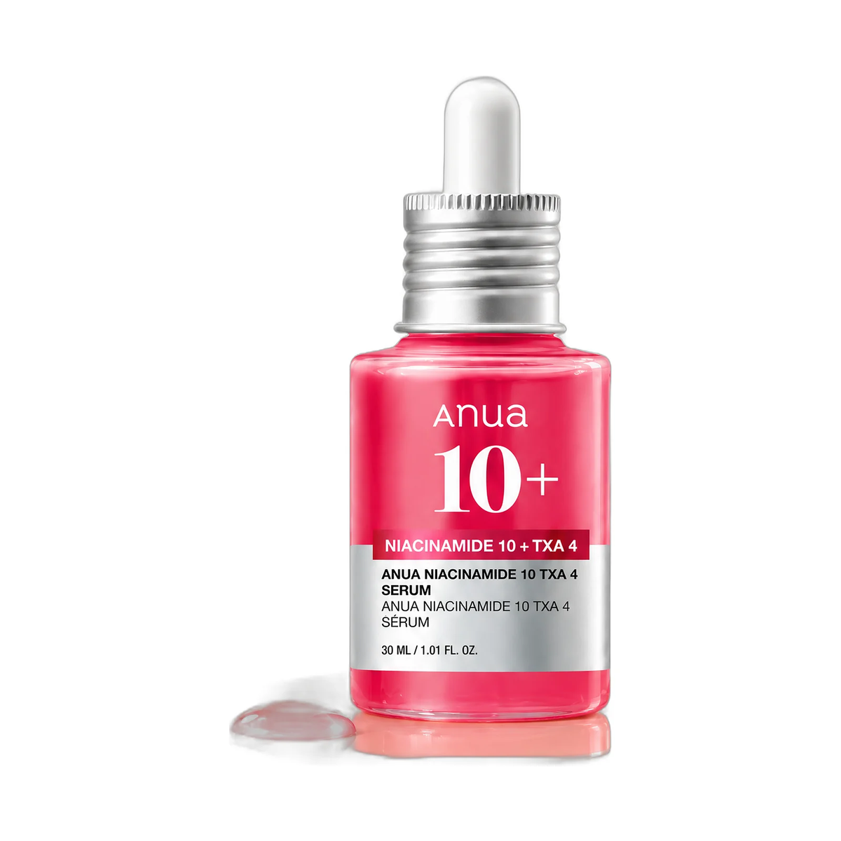 Anua Niacinamide 10 % + TXA 4 % Serum 30 ml, flacon de sérum mis en scène en situation