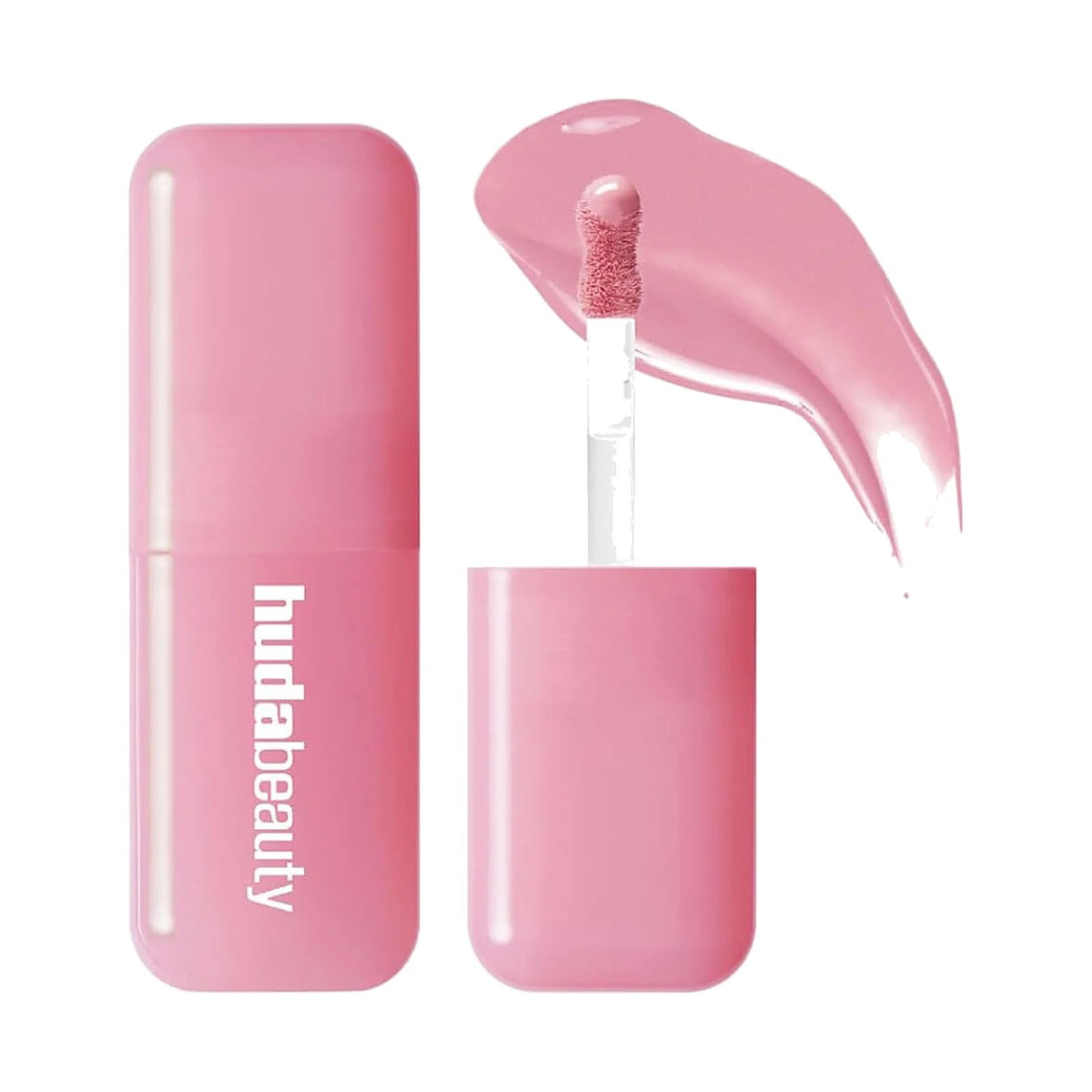 Blush liquide Huda Beauty Blush Filter 4,5 ml, teinte Bubblegum, sur fond blanc