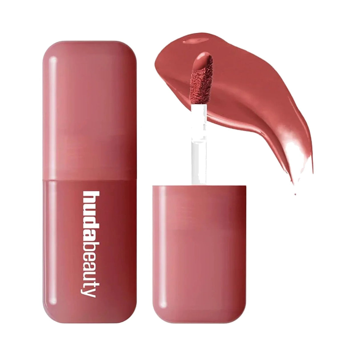 Blush liquide Huda Beauty Blush Filter 4,5 ml, teinte Strawberry Latte, sur fond blanc
