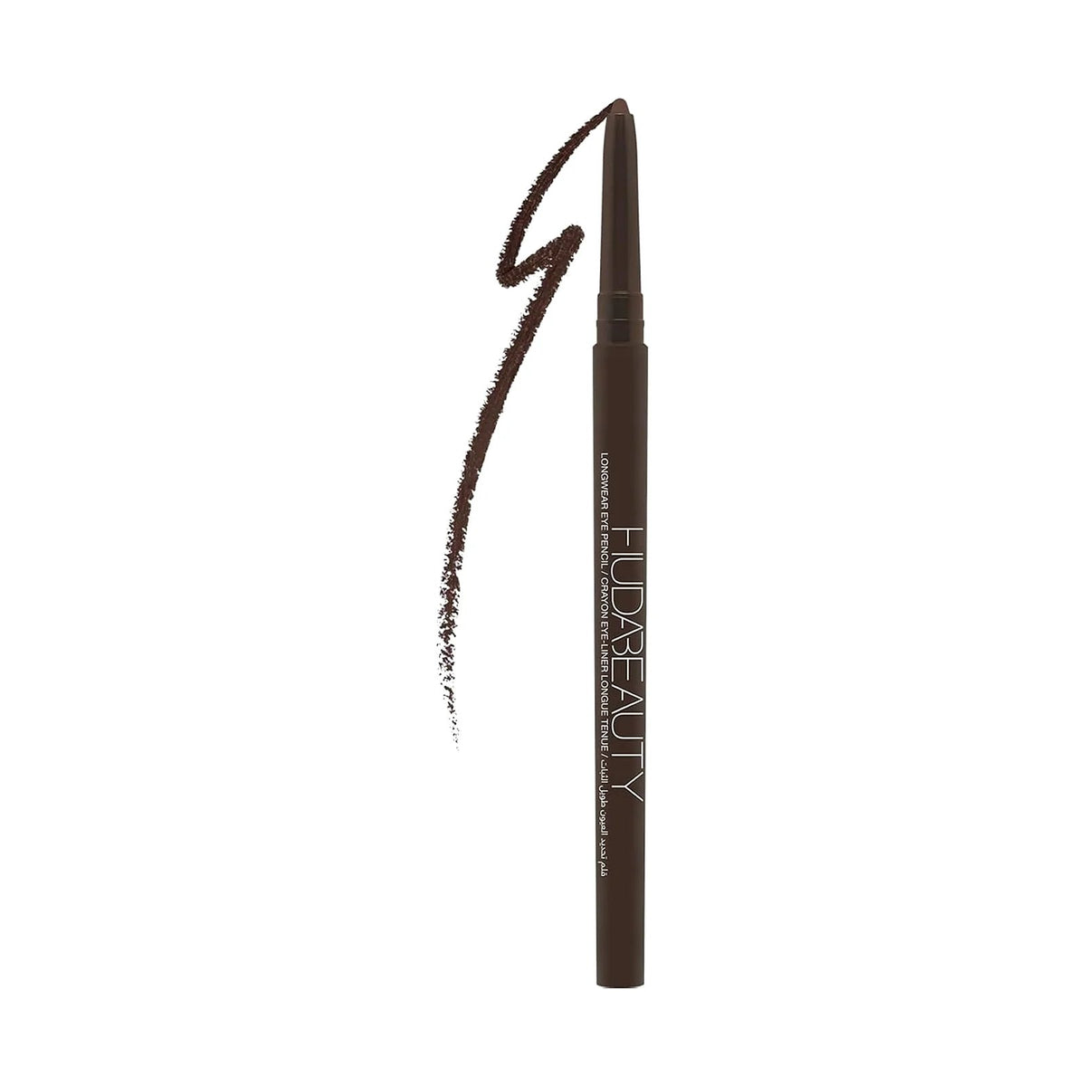 Crayon yeux Huda Beauty Creamy Kohl 0,35 g, teinte Very Brown, sur fond blanc