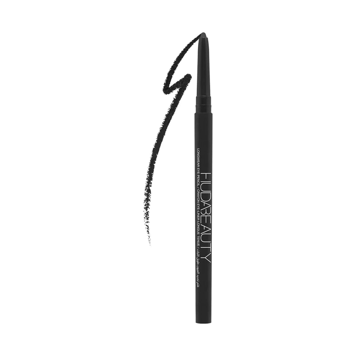 Crayon yeux Huda Beauty Creamy Kohl 0,35 g, teinte Very Vanta, sur fond blanc