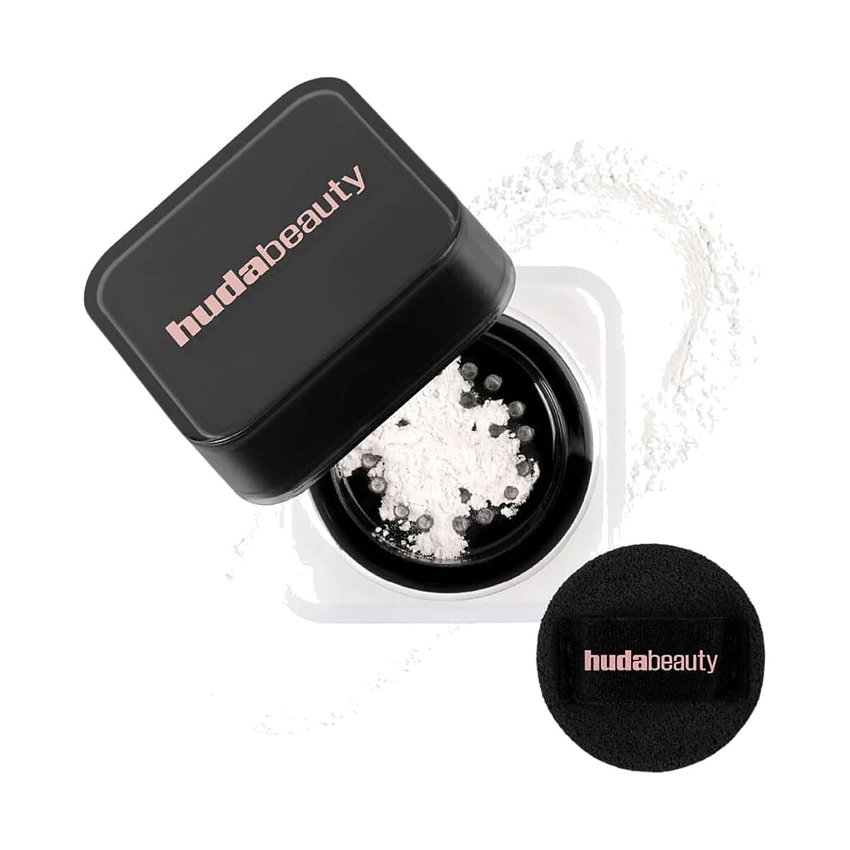 Poudre libre Huda Beauty Easy Bake mini 6 g, teinte Sugar Cookie, sur fond blanc