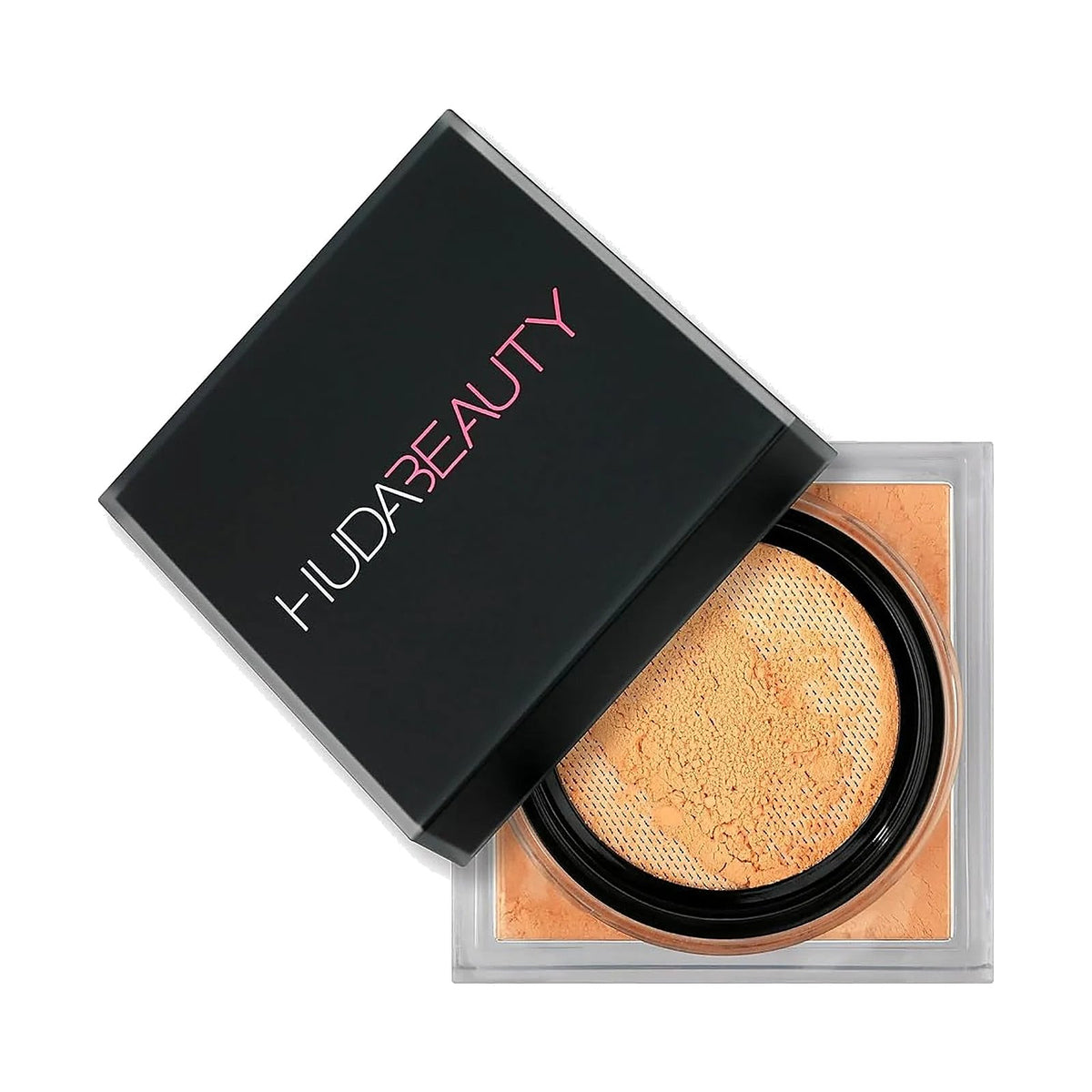 Poudre libre Huda Beauty Easy Bake 20 g, teinte Blondie, sur fond blanc